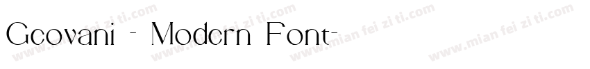 Geovani - Modern Font字体转换